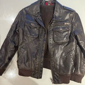 Zara faux leather jacket kids size 7-8